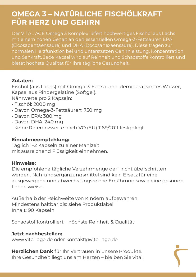 Omega 3 - Fischöl 90 Kapseln